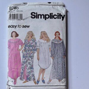 Simplicity pattern 8780 Nightgown, robe and tie belt